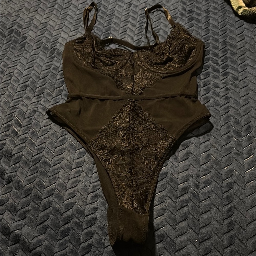 Forever 21 Black Lace Bodysuit